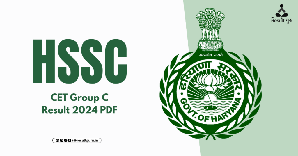 Haryana CET Group C Result 2024