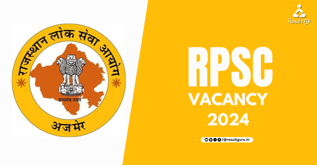 RPSC 1st Grade Vacancy 2024 Notification